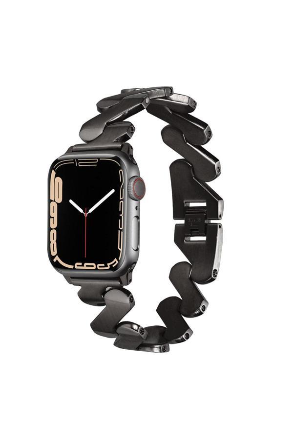 Safa Watch 44Mm Kordon Uyumlu Krd-80 Metal Strap Kayış Clo- Siyah - Image 1