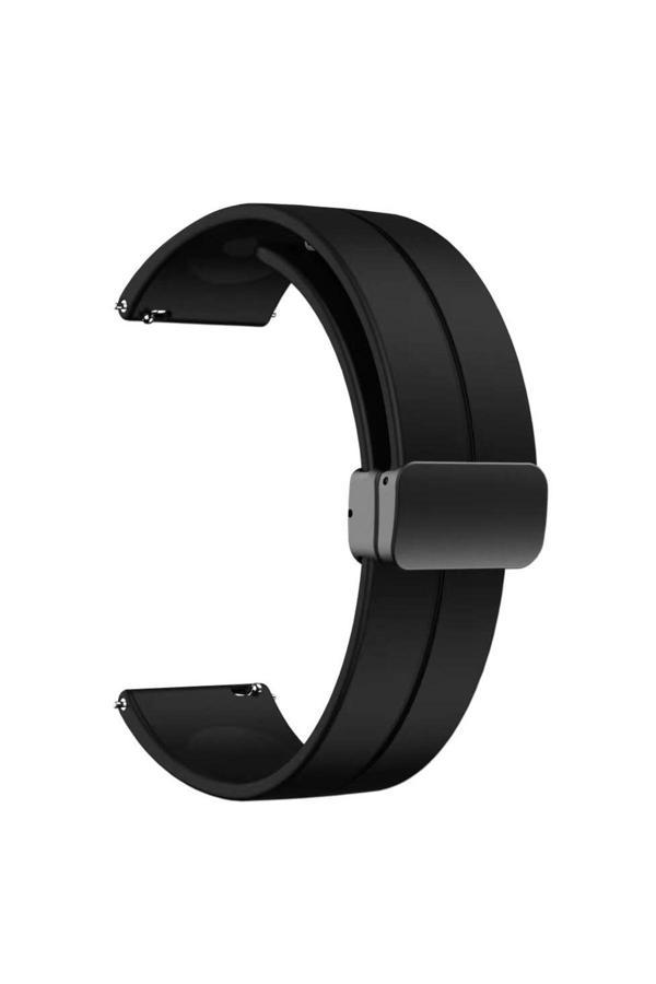Safa Galaxy Watch Active 2 44Mm Krd-84 20Mm Uyumlu Zore Kordon-Siyah - Image 1