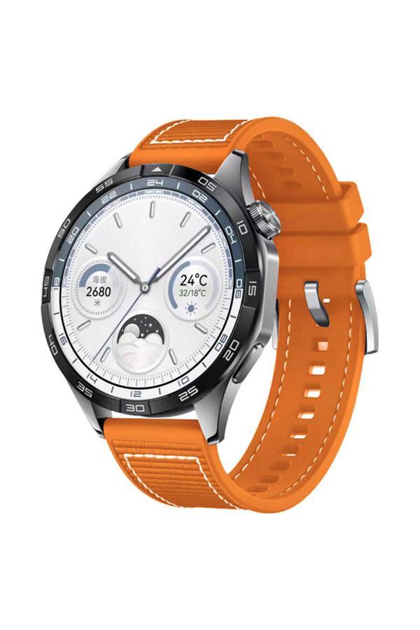 Zore Huawei Gt2 46Mm Uyumlu Clo- Krd-102 22Mm Silikon Kordon-Turuncu - Image 1