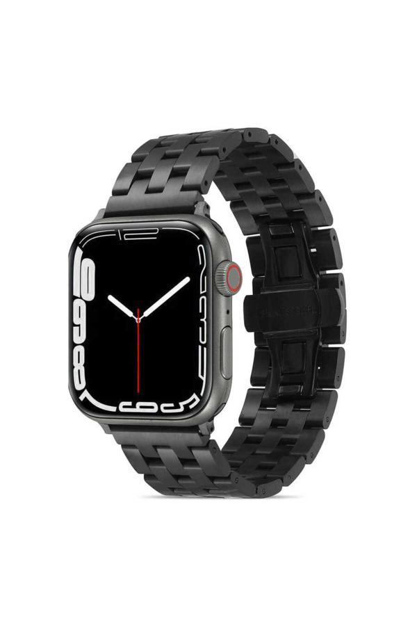 Szr Store Watch Ultra 49Mm Kordon Uyumlu Krd-20 Metal Strap Kayış Clo- Siyah - Image 1