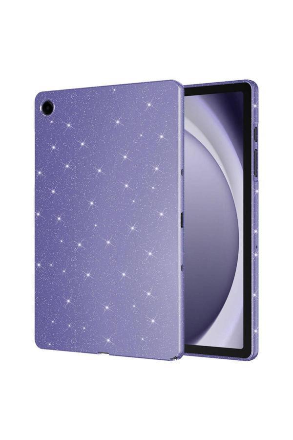 Safa Galaxy Tab S7 T870 Simli Parlak Görünümlü Uyumlu Zore Tablet Koton Kılıf-Derin Mor - Image 1