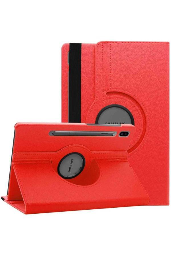 Atlas Galaxy Tab S7 T870  Uyumlu Zore Dönebilen Standlı Kılıf-Kırmızı - Image 1