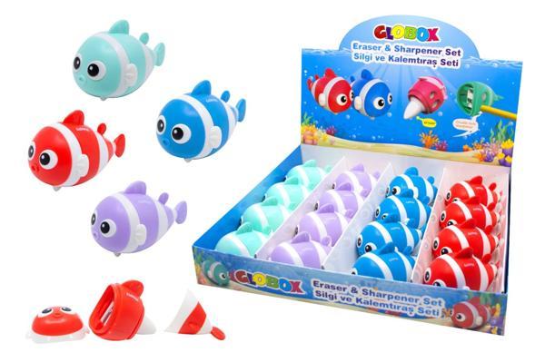 Çift Bıçaklı Kalemtraşlı ve Silgili Balık - Image 1