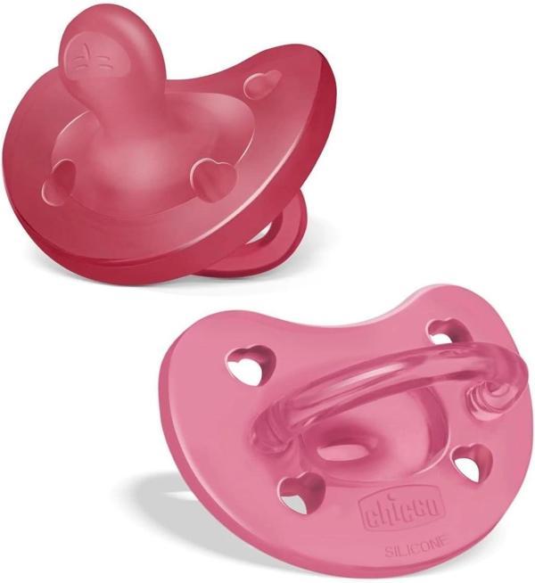 Chicco PhysioForma Soft 2'li Silikon Emzik 16-36 Ay Kız - Image 1