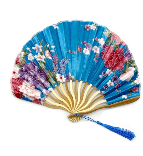 -kaliteli Şık Turkuaz Mavisi Japon Yelpazesi - Image 1