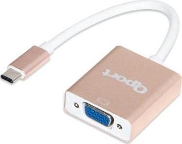 Qport Q-Tv Type-C(M) To VGA(F) 1920*1080P 60 Hz Çevirici - Image 1