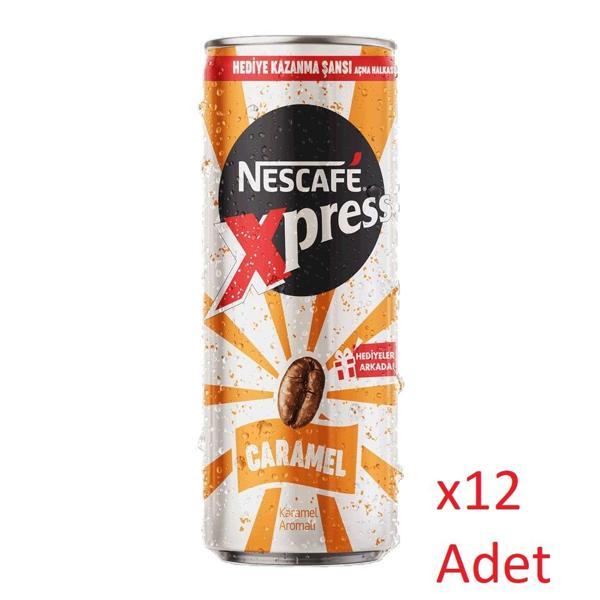 Nescafe Xpress Caramel Kahve Aromalı Sütlü İçecek 250 ml - 12 Adet  - Image 1