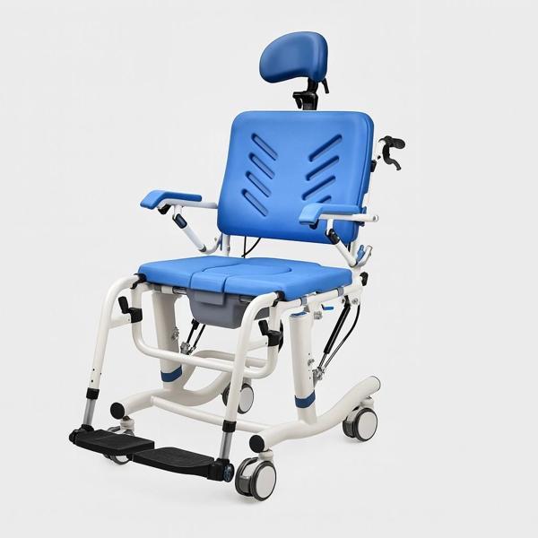 Poylin Tilt Baş Destekli Alüminyum Banyo Tuvalet Sandalyesi | Ergonomik ve Ayarlanabilir P620 - Image 1