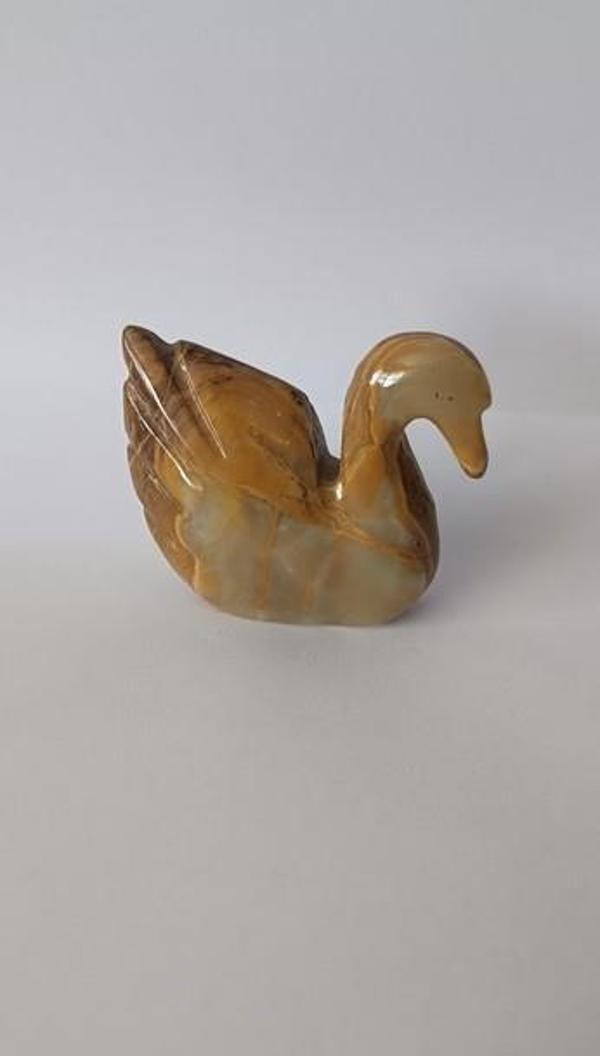 Ördek Oniks Taşı Biblo Mermer Onix Ev Ofis Dekor Masa Süsü  - Image 1