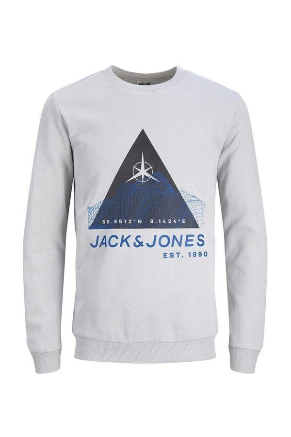 Jack&Jones Bisiklet Yaka Baskılı Sweatshirt 12220583 - Image 1