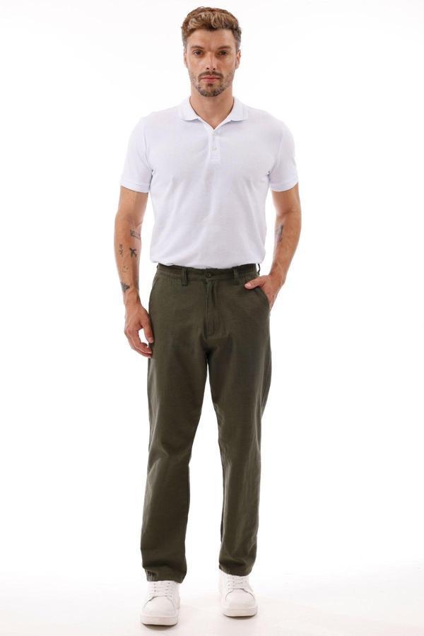 Erkek Keten Pantolon – Nefes Alabilir, Rahat Kesim Günlük Giyim -geniş Beden Aralığı- - Image 1