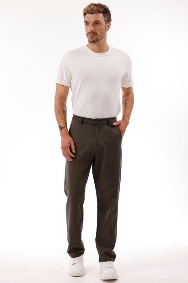 Erkek Keten Pantolon – Nefes Alabilir, Rahat Kesim Günlük Giyim -geniş Beden Aralığı- - Image 1