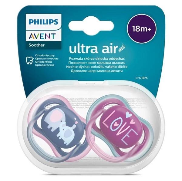 Philips Avent Ultra Air Emzik +18 Ay 2li Kız SCF349/22 - Image 1