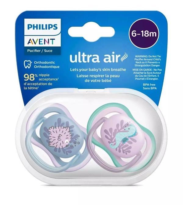 Philips Avent Ultra Air Emzik 6-18 Ay 2li Kız SCF085/61 - Image 1