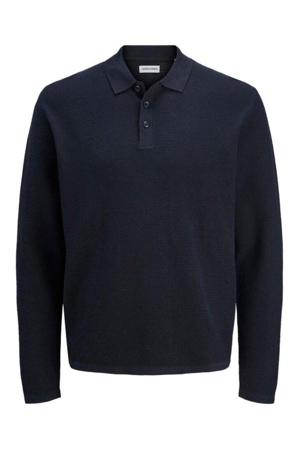 Jack&Jones Jjegeorge Knıt Polo Yaka Triko Ls Sn - Image 1