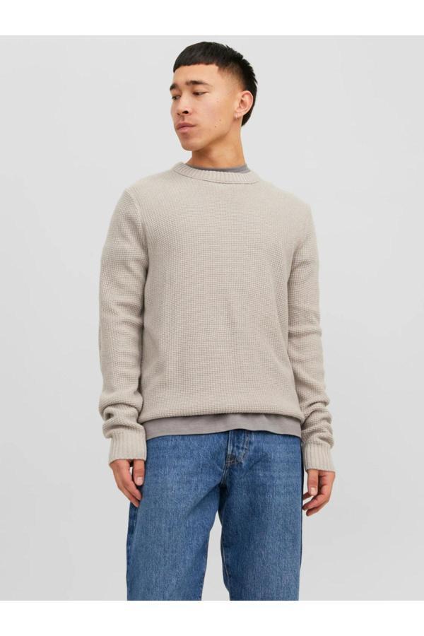 Jack&Jones Erkek Bisiklet Yaka Örme Sweatshirt - 12243116 - Image 1