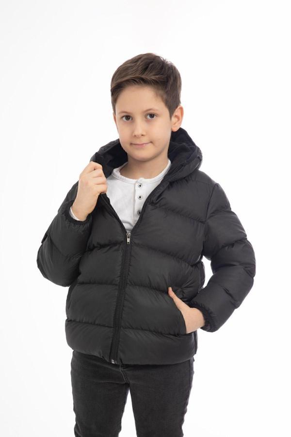 Spor Erkek Spor Çocuk Polarlı Kapüşonlu Su Geçirmez Rüzgara Dayanıklı Cepli Mont - Image 1