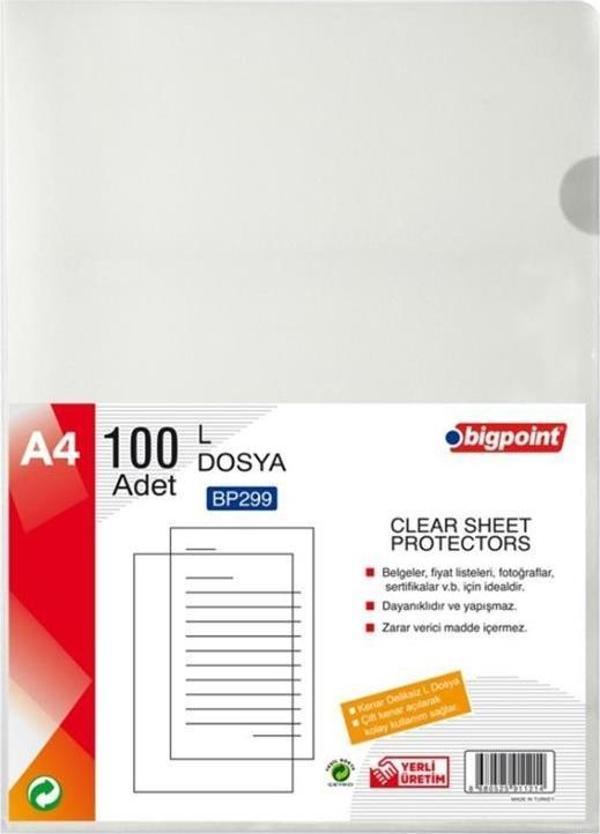 Bigpoint L Dosya Standart 80 Mikron 100'lü Paket BP299 - Image 1