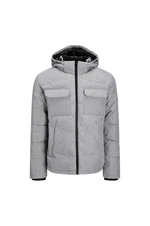 Jack&Jones Brady Sn Erkek Gri Kapüşonlu Şişme Mont - Image 1