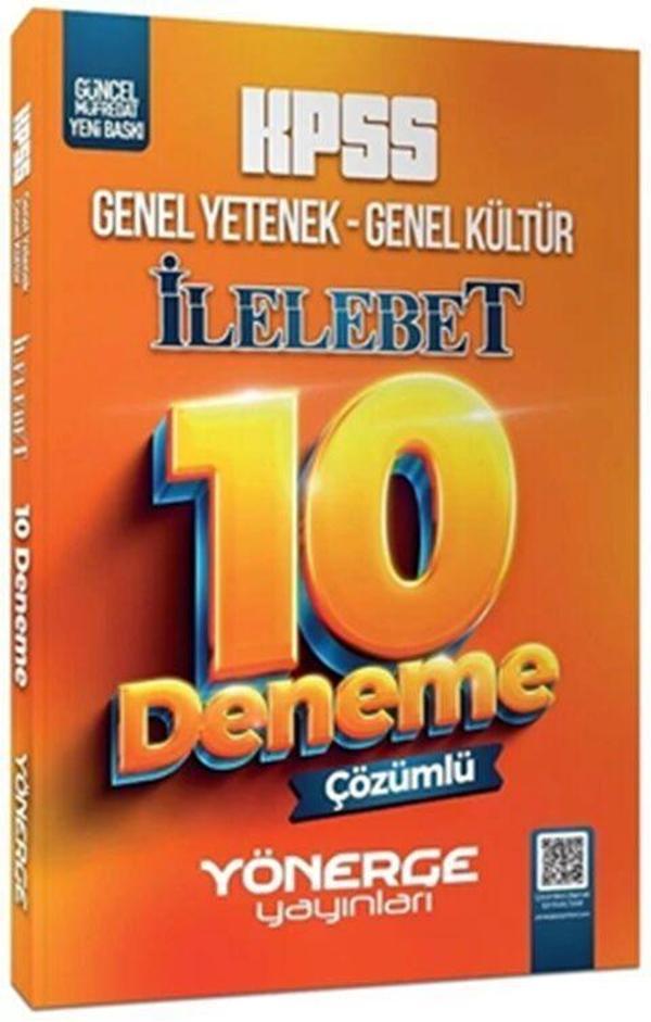 KPSS Genel Yetenek Genel Kültür İlelebet 10 Deneme - Yönerge Yayınları - Image 1