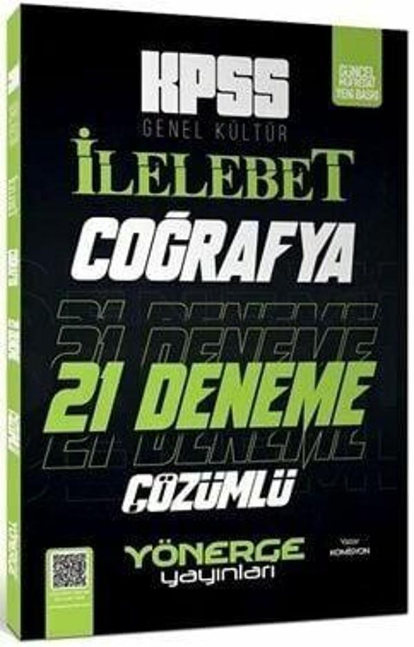 KPSS Coğrafya İlelebet 21 Deneme Dijital Çözümlü - Yönerge Yayınları - Image 1