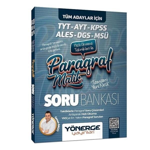 2023 TYT AYT KPSS ALES DGS MSÜ Paragrafmatik Soru Bankası - Yönerge Yayınları - Image 1