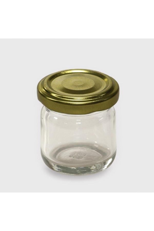 Şişecam Faya Home 40 Cc Mini Cam Kavanoz Gold Kapak 50 Adet - Image 1