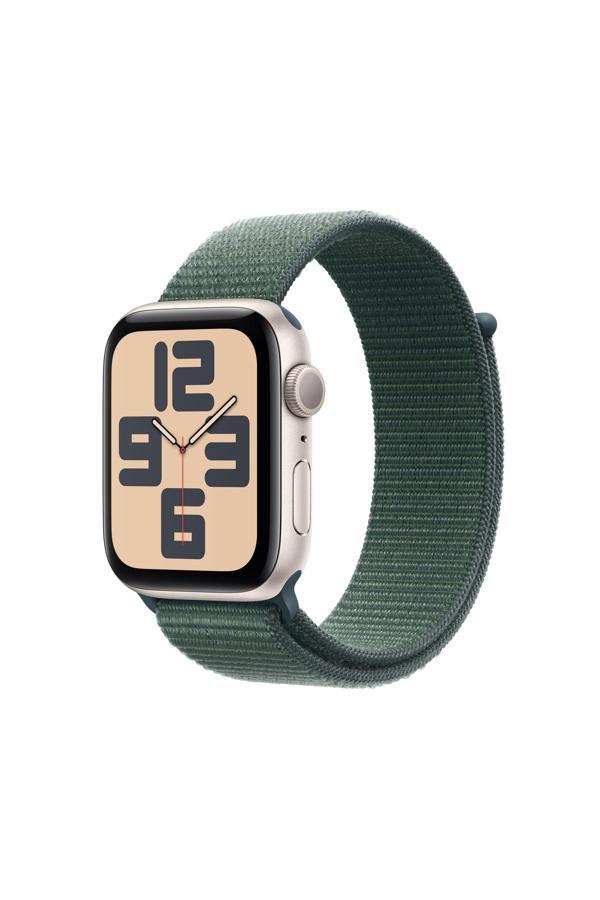 Apple Watch SE GPS + Cellular 44mm Yıldız Işığı Alüminyum Kasa + Göl Yeşili Spor Loop - Image 1