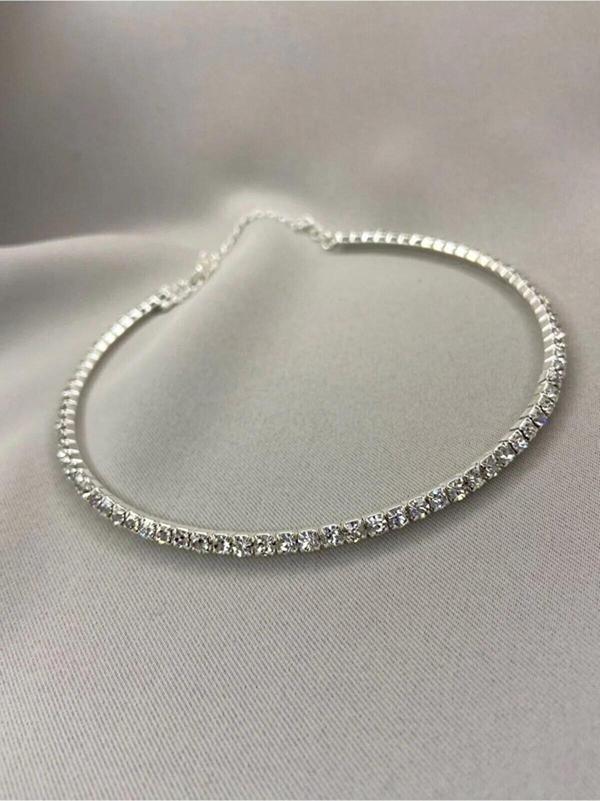 Bers Aksesuar Su Yolu Tasma Model Zirkon Taşlı Choker Kolye - Image 1