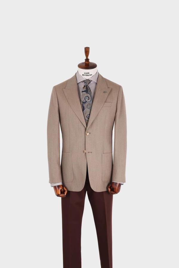 Erkek Kırlangıç Yaka  Ceket-KAX5166W - Image 1