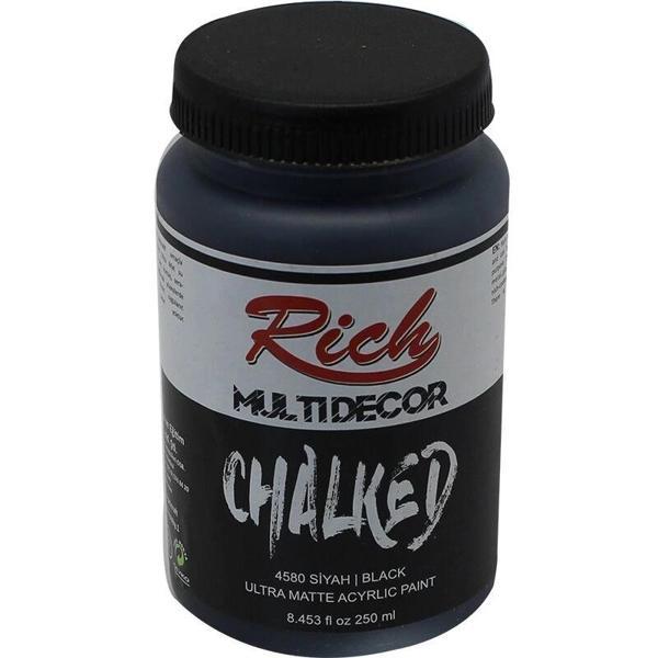 Supertrend Multi Decor Chalked Akrilik Boya 250 cc. 4580 SİYAH - Image 1