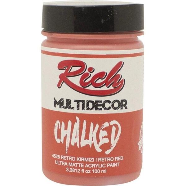 Supertrend Multi Decor Chalked Akrilik Boya 100 cc. 4528 RETRO KIRMIZI - Image 1
