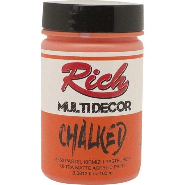 Supertrend Multi Decor Chalked Akrilik Boya 100 cc. 4530 PASTEL KIRMIZI - Image 1