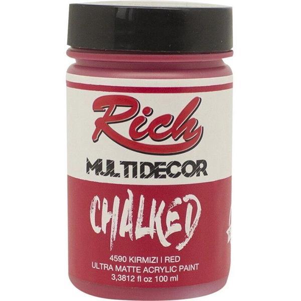 Supertrend Multi Decor Chalked Akrilik Boya 100 cc. 4590 KIRMIZI - Image 1