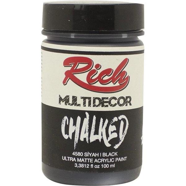 Supertrend Multi Decor Chalked Akrilik Boya 100 cc. 4580 SİYAH - Image 1