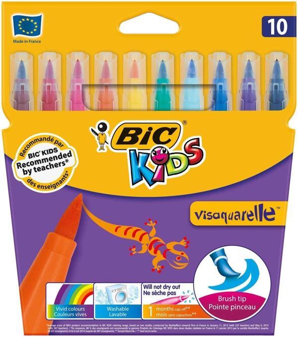 Supertrend Kids Visaquarelle Fırça Uçlu Keçeli Boya Kalemi 10 Renk - Image 1