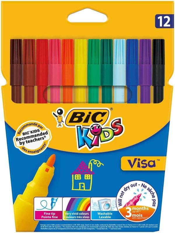 Supertrend Kids Visa Keçeli Boya Kalemi 12 Renk - Image 1