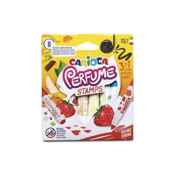 Supertrend Perfume Stamp Kokulu Damgalı Jumbo Keçeli Boya Kalemi 12 Renk - Image 1