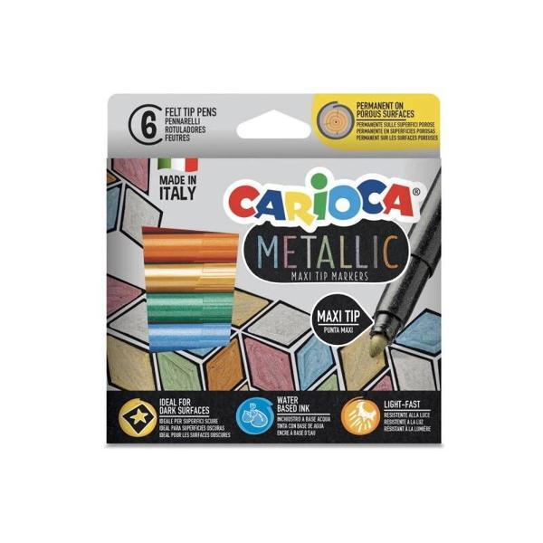 Supertrend Metalik Jumbo Keçeli Kalem 6 Renk Maxi Tip - Image 1