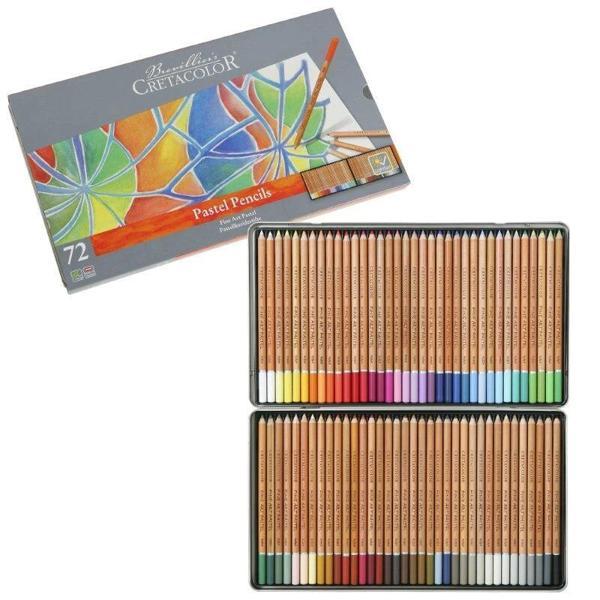 Supertrend Fine Art Pastel Boya Kalemi Seti 72 Renk Metal Kutu - Image 1