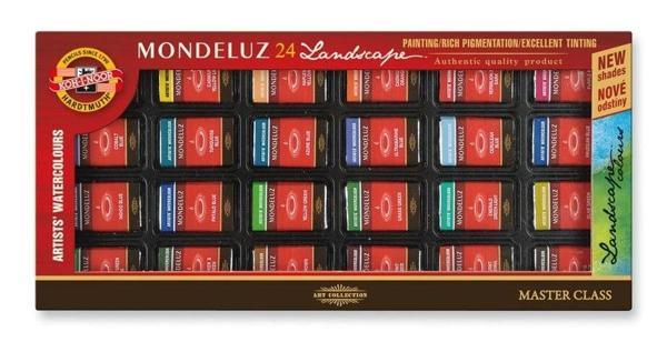 Supertrend Mondeluz Supertrendter Class Taş Tablet Sulu Boya Seti 24 Renk MANZARA TONLARI - Image 1