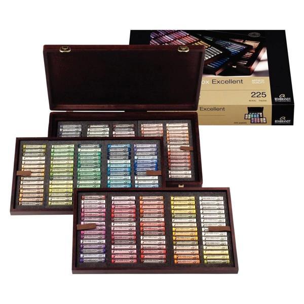 Supertrend Rembrandt Soft Pastel Boya Seti 225 Renk Tam Boy Ahşap Kutulu - Image 1