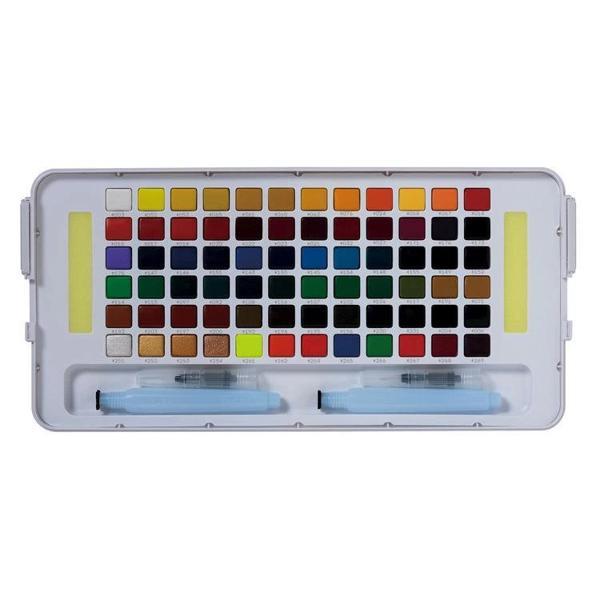 Supertrend Koi Tablet Sulu Boya Seti 72 Renk Studio Set + 2 Adet Su Hazneli Fırça Hediyeli - Image 1