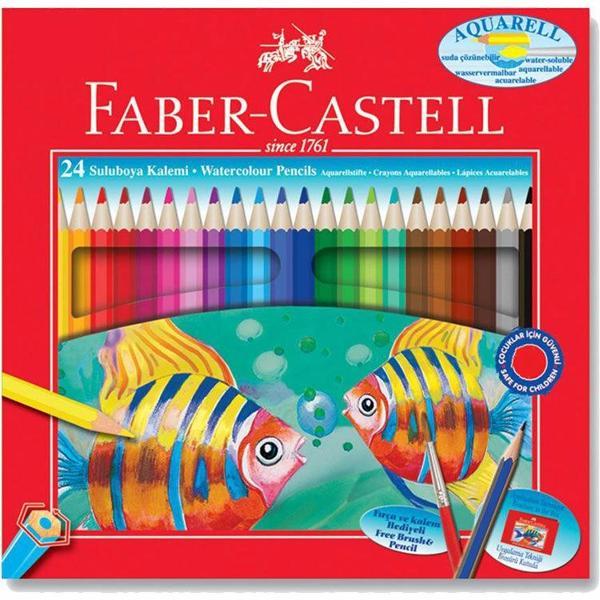 Supertrend Aquarell Kuru Sulu Boya Kalemi Seti 24 Renk Karton Kutu - Image 1