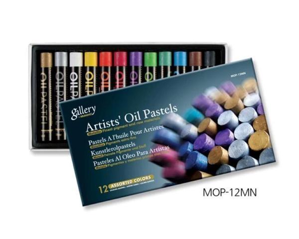 Supertrend Gallery Metallic Yağlı Pastel Boya Seti 12 Renk Metalik Renkler - Image 1