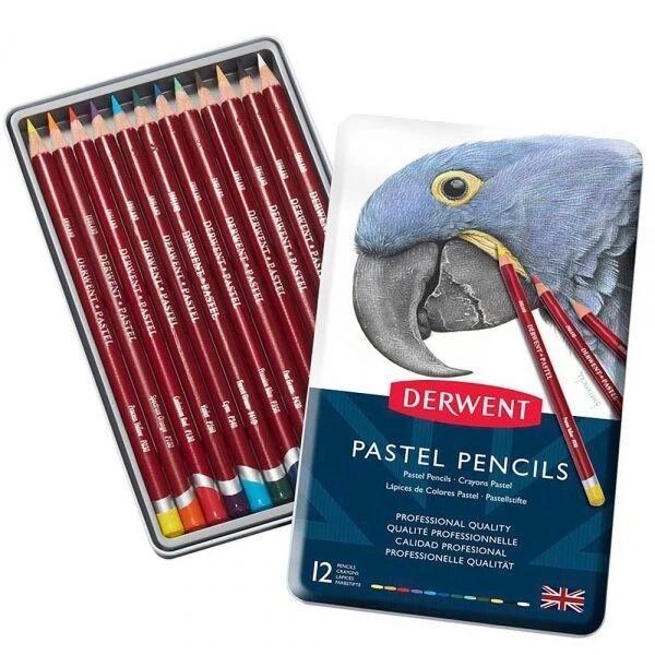 Supertrend Pastel Pencil Teneke Kutu Pastel Boya Kalem Seti 12 Renk - Image 1