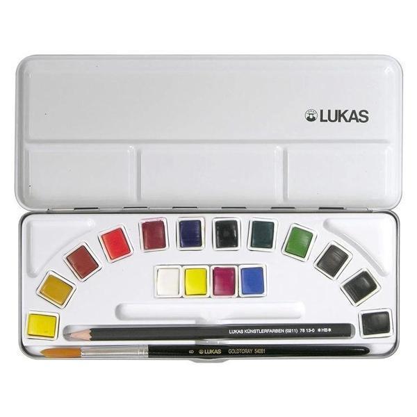 Supertrend Aquarell Studio Tablet Sulu Boya Seti 16 Renk 1/2 Tablet Metal Kutu - Image 1