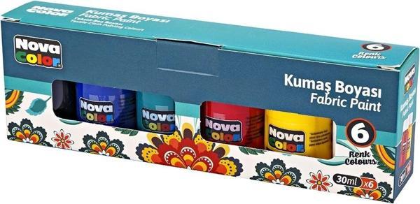 Supertrend Kumaş Boyası Seti 6 Renk x 30 ml. - Image 1