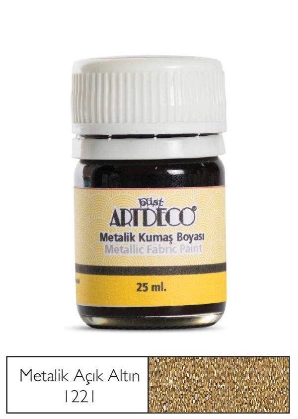 Supertrend Metalik Kumaş Boyası 1221 Açık Altın Yaldız - Image 1