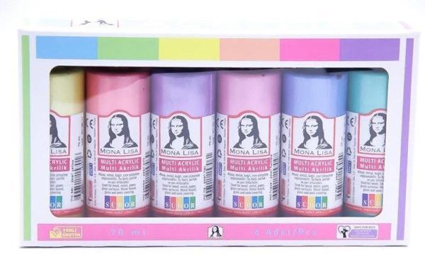 Supertrend Mona Lisa Multi Akrilik Boya Seti 6 Metalik Renk x 70 ml. Şişe - Image 1
